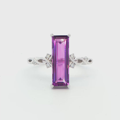 Amethyst and Diamond Fashion Ring
