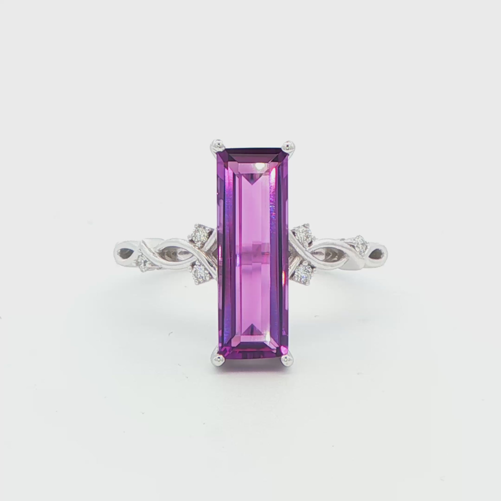 Amethyst and Diamond Fashion Ring