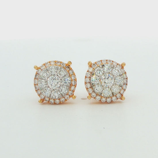 Lab-Grown Diamond Double-Halo Stud Earrings