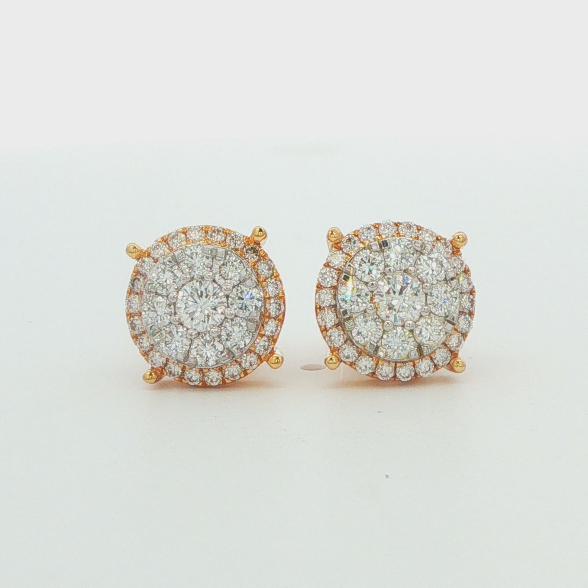 Lab-Grown Diamond Double-Halo Stud Earrings