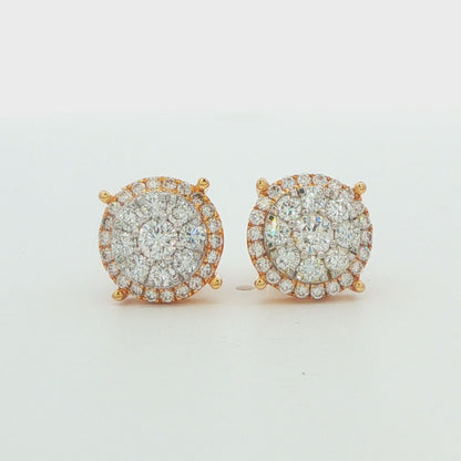 Lab-Grown Diamond Double-Halo Stud Earrings