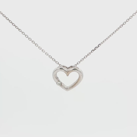 Petite Diamond Heart Necklace