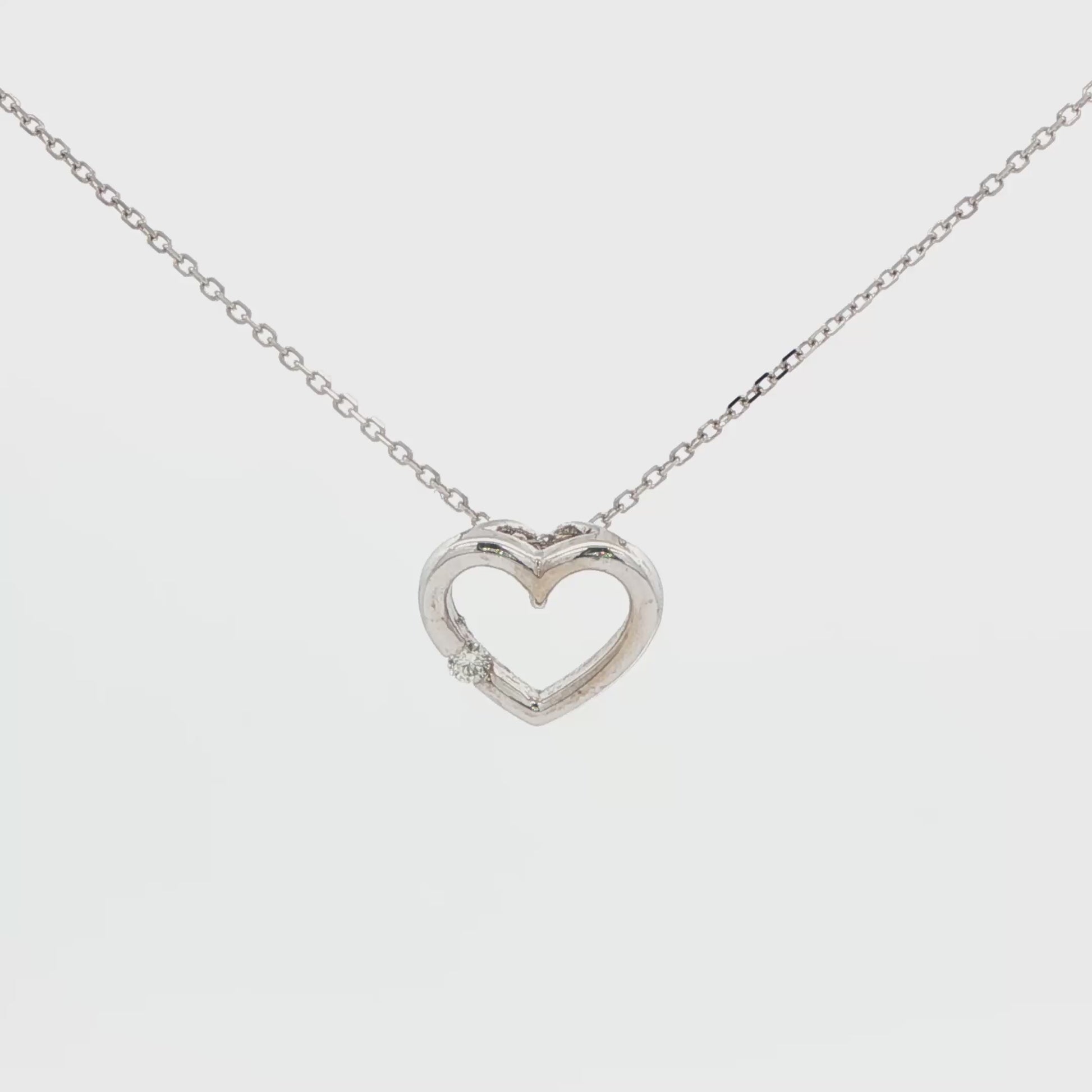 Petite Diamond Heart Necklace