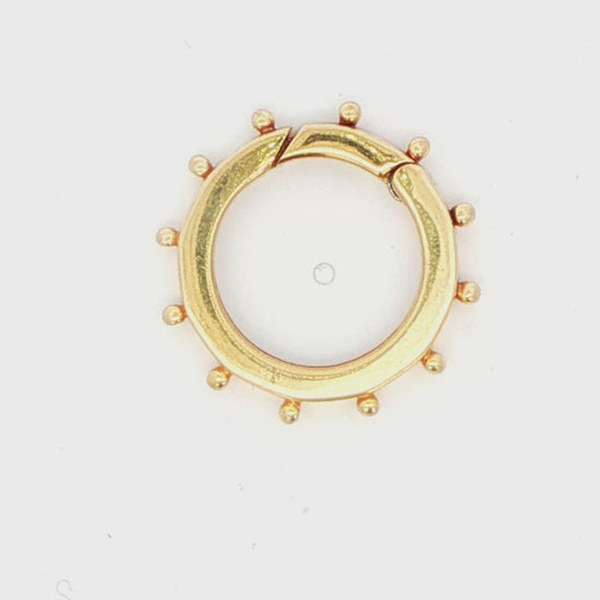 14K YG LG ROUND PUSH LOCK AT 3.39G