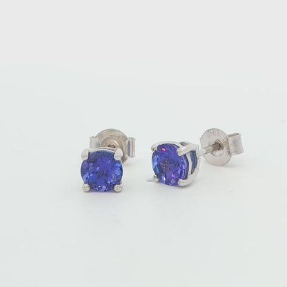 Tanzanite Stud Earrings