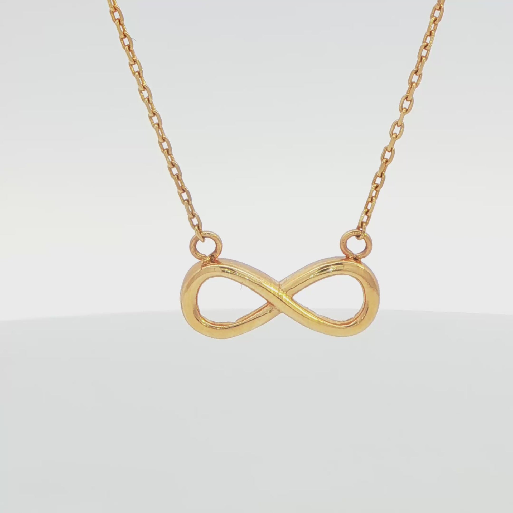 14K YG INFINITY NECKLACE