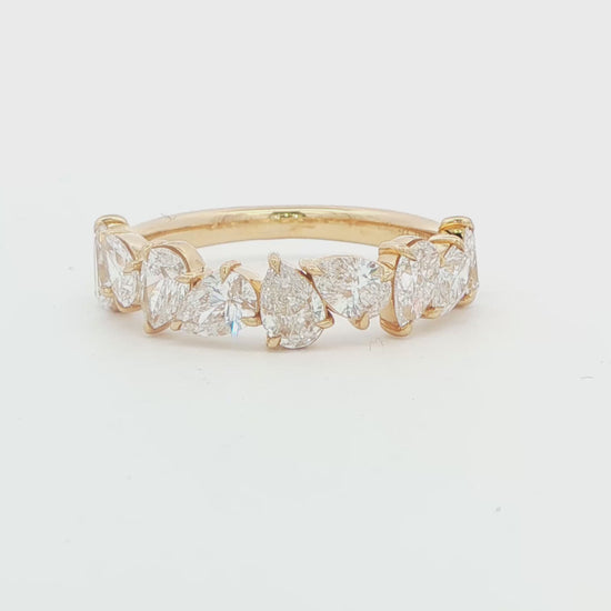 Lab-Grown Diamond Pear Wedding Band