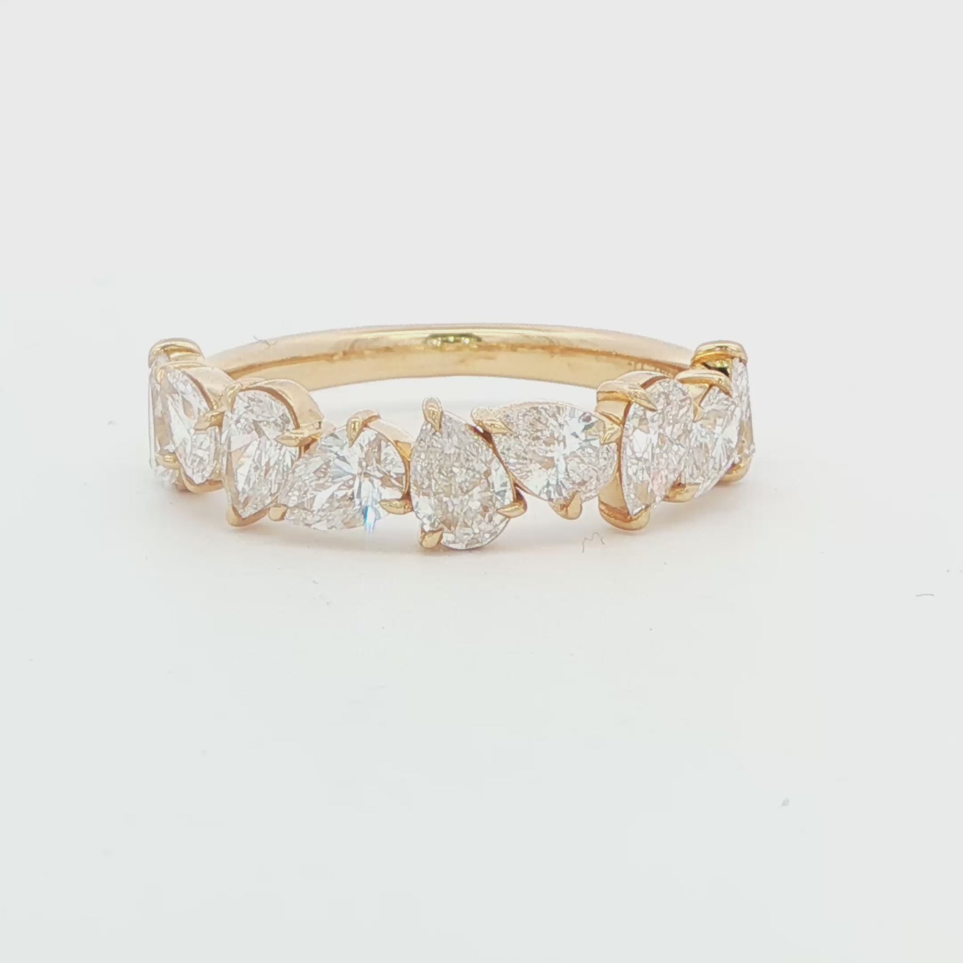 Lab-Grown Diamond Pear Wedding Band