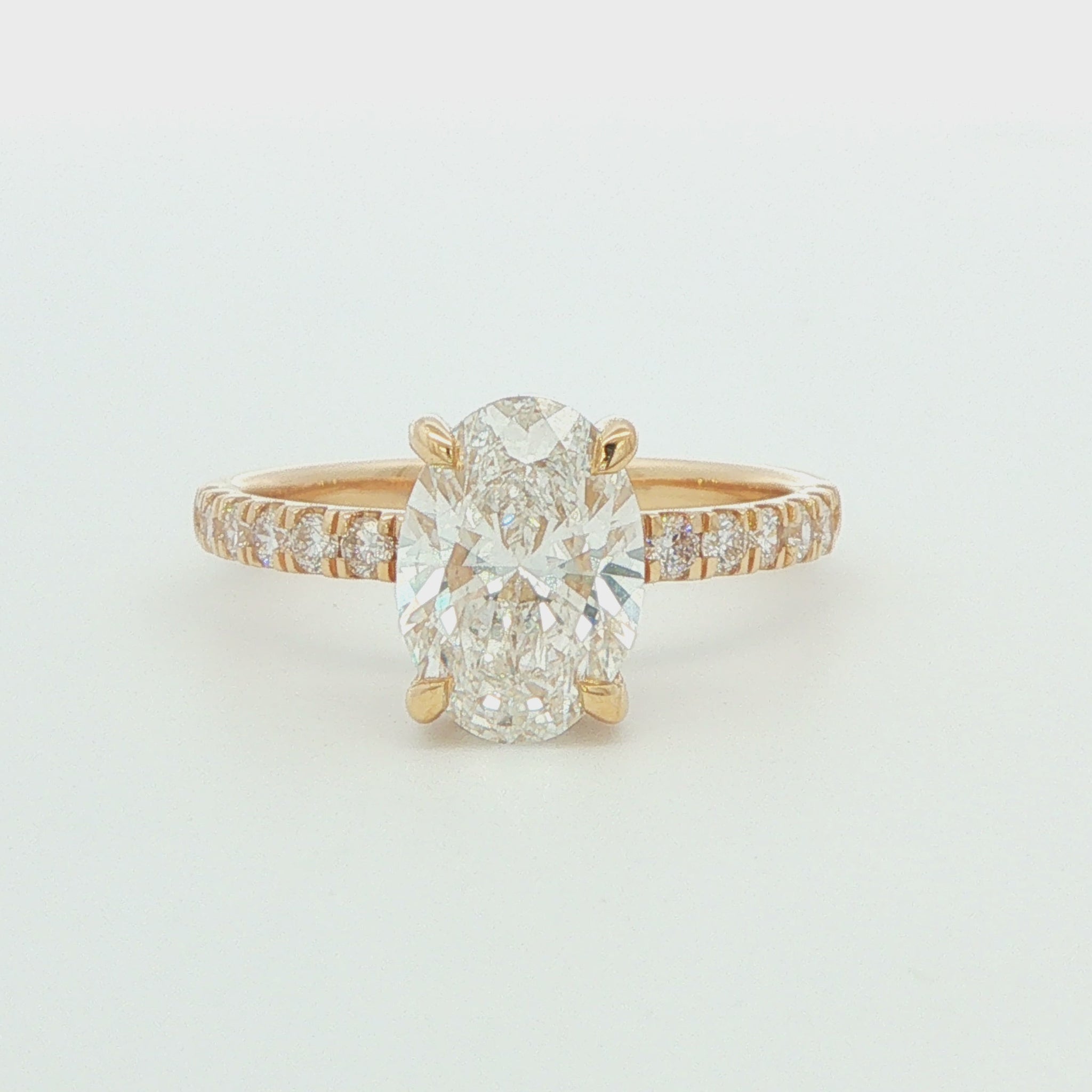 2.02 CTW Oval Lab-Grown Diamond Hidden Halo Engagement Ring