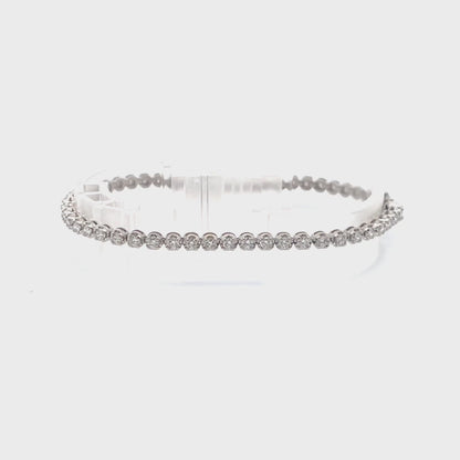 14K WG 2.6 CTTW DIAMOND TENNIS BRACELET 52, .05 POINT STONES