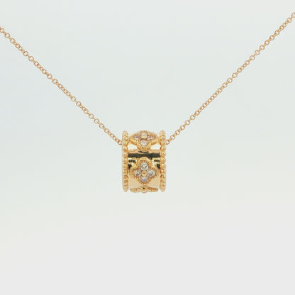 Diamond Clover Rolling Pendant