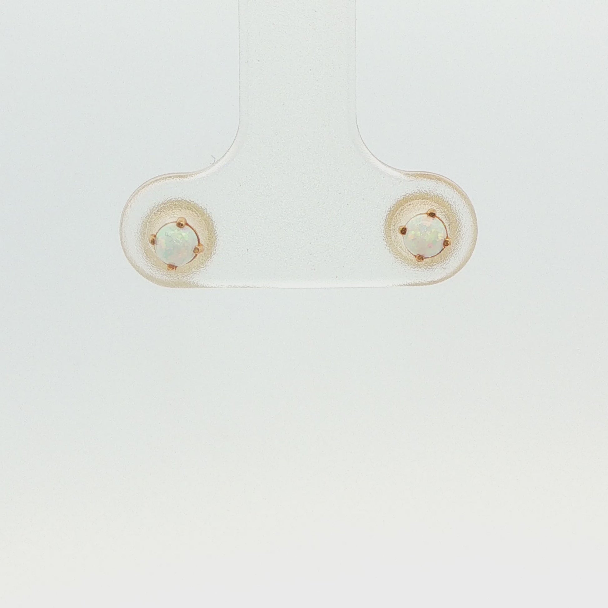 Lab Opal Stud Earrings