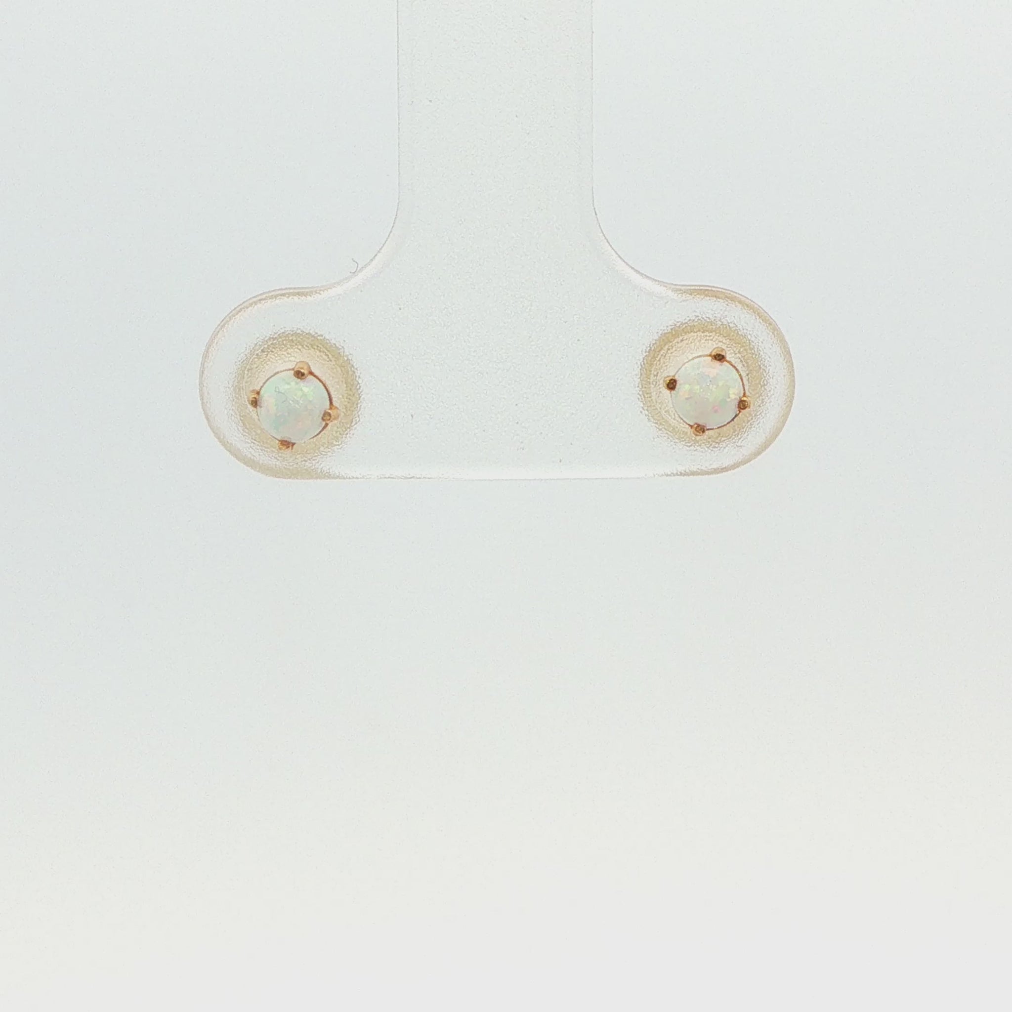 Lab Opal Stud Earrings