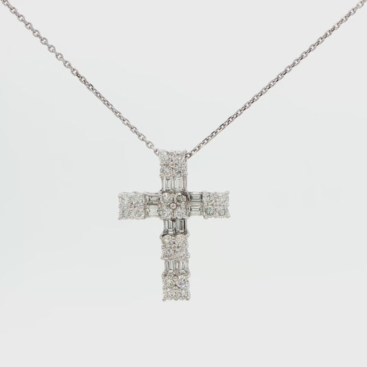 Diamond Cross Pendant Necklace