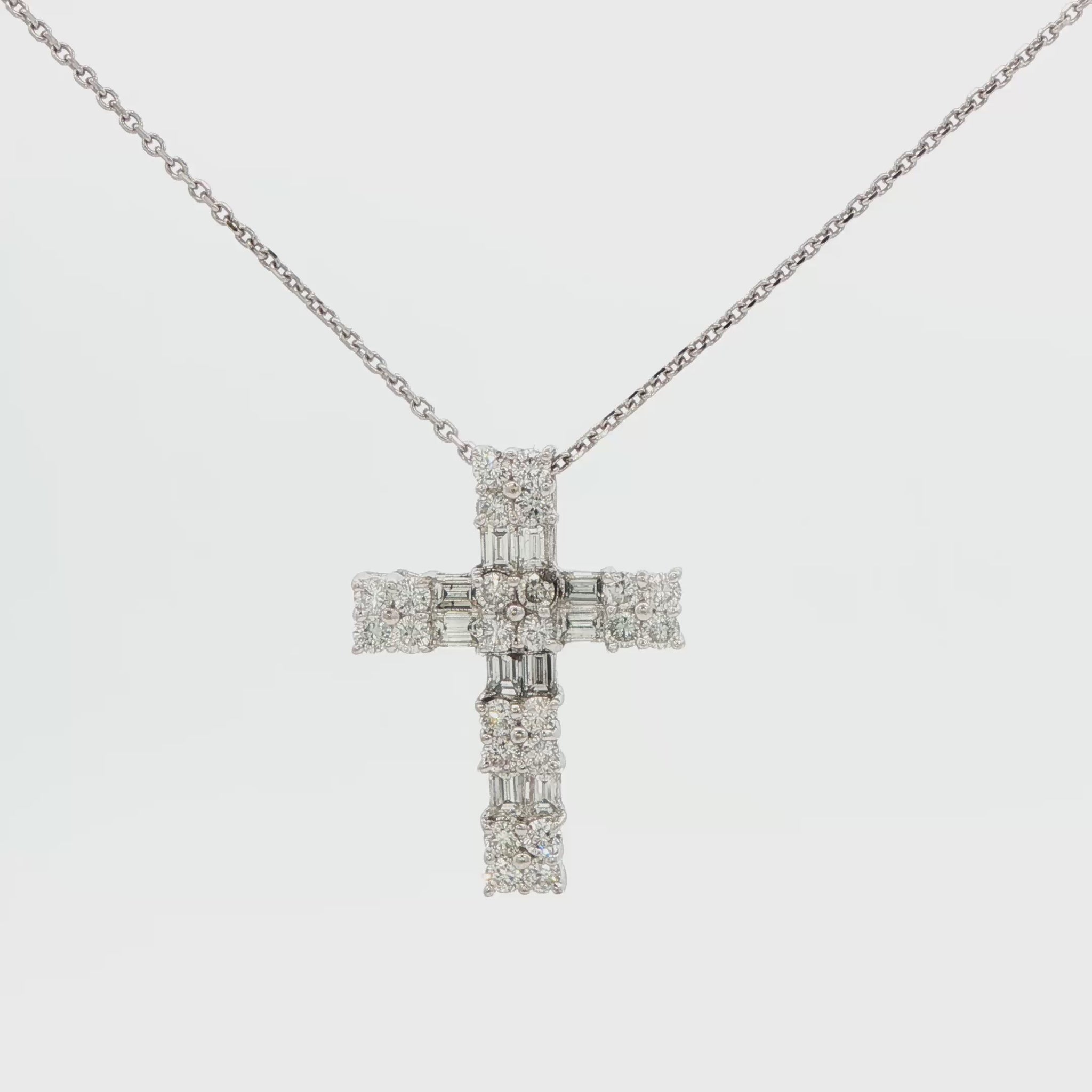 Diamond Cross Pendant Necklace