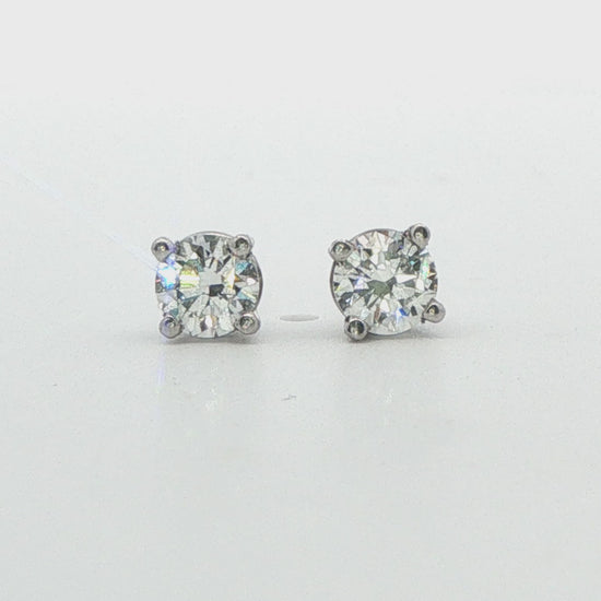 14K WG DIAMOND STUDS .50CTTW G COLOR SI1 CLARITY 1