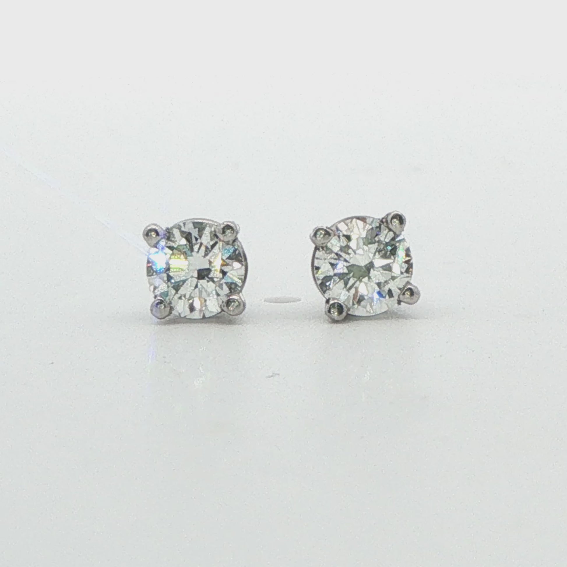 14K WG DIAMOND STUDS .50CTTW G COLOR SI1 CLARITY 1