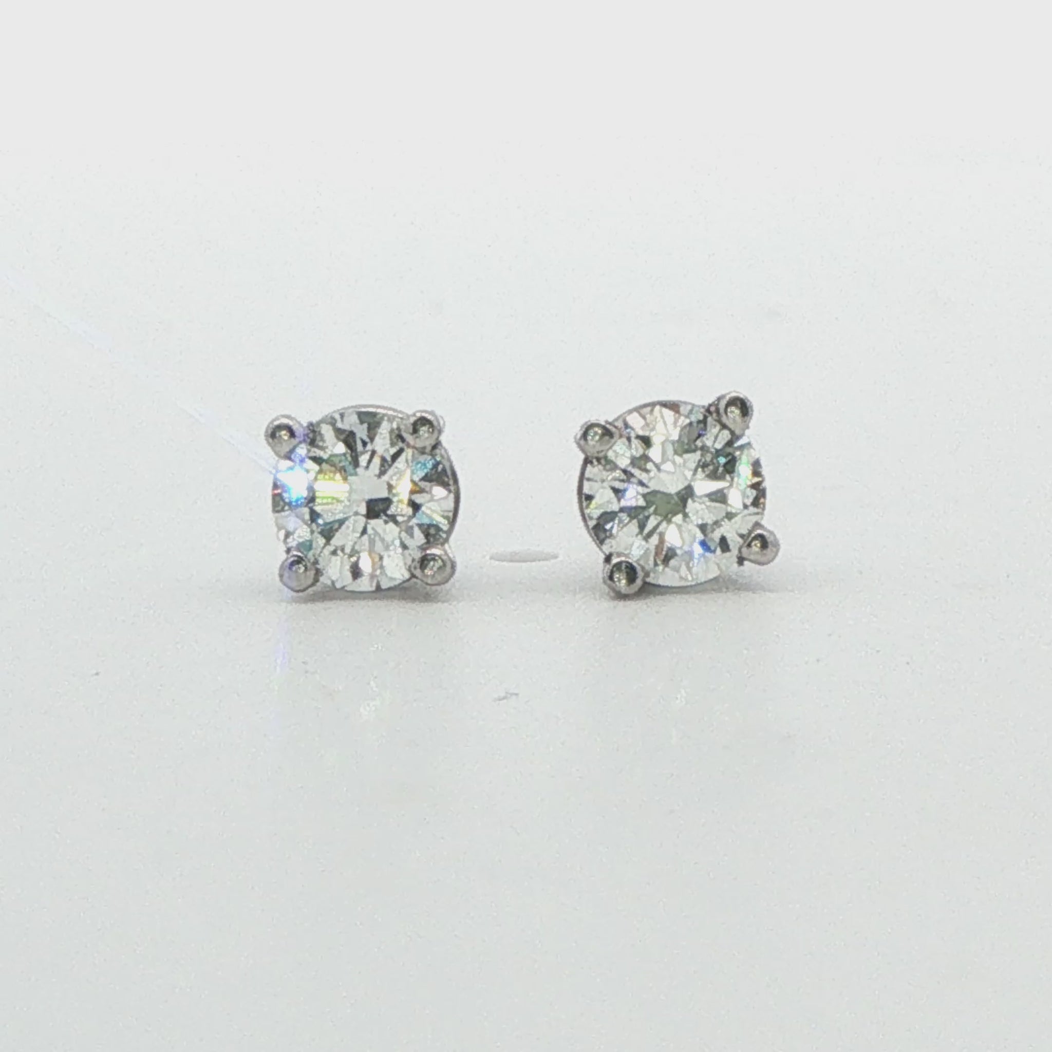14K WG DIAMOND STUDS .50CTTW G COLOR SI1 CLARITY 1