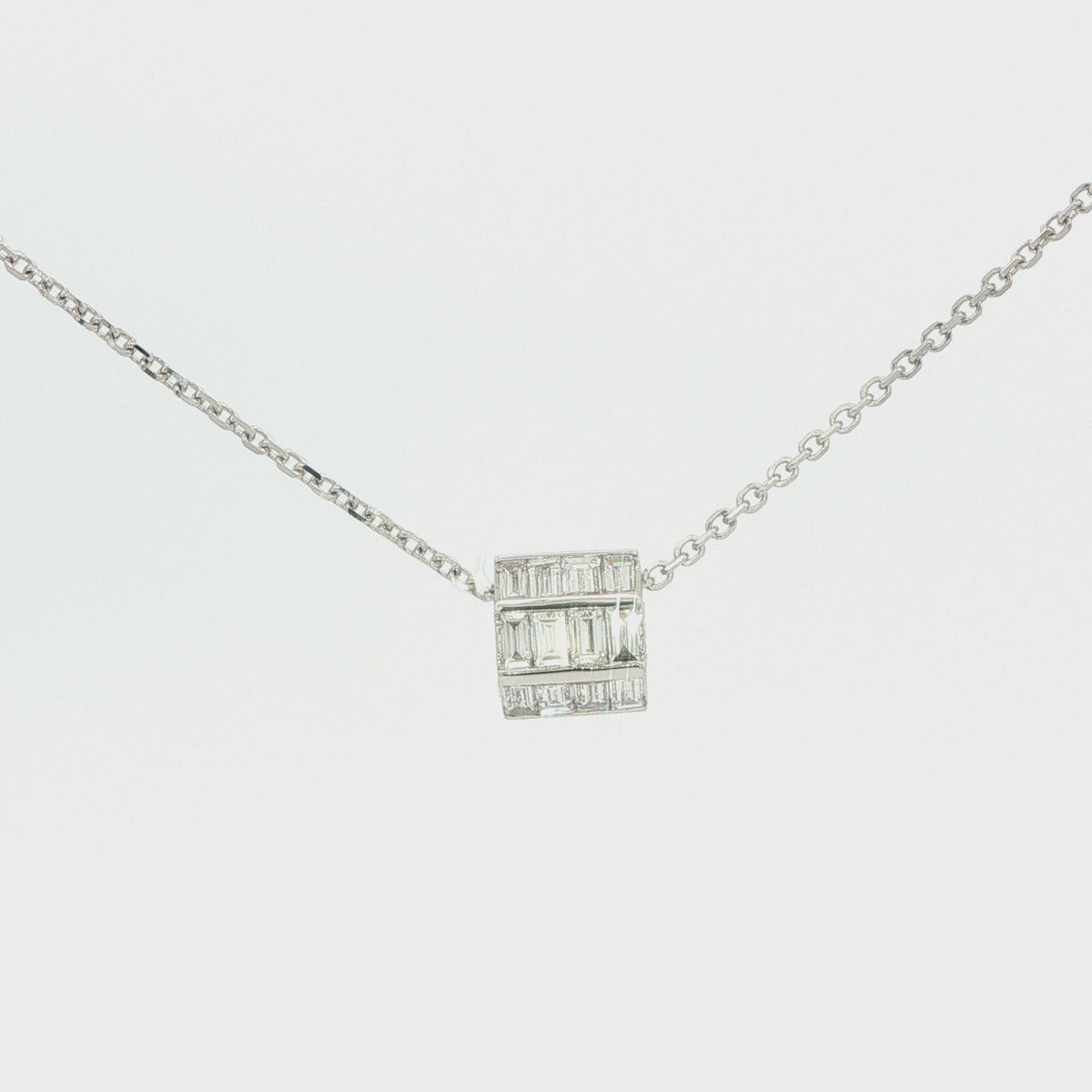 Diamond Baguette Rolling Pendant