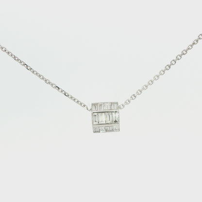 Diamond Baguette Rolling Pendant