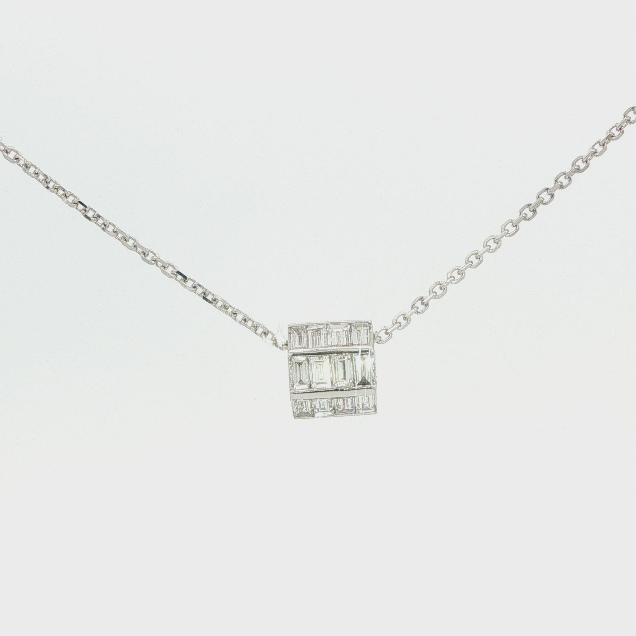 Diamond Baguette Rolling Pendant