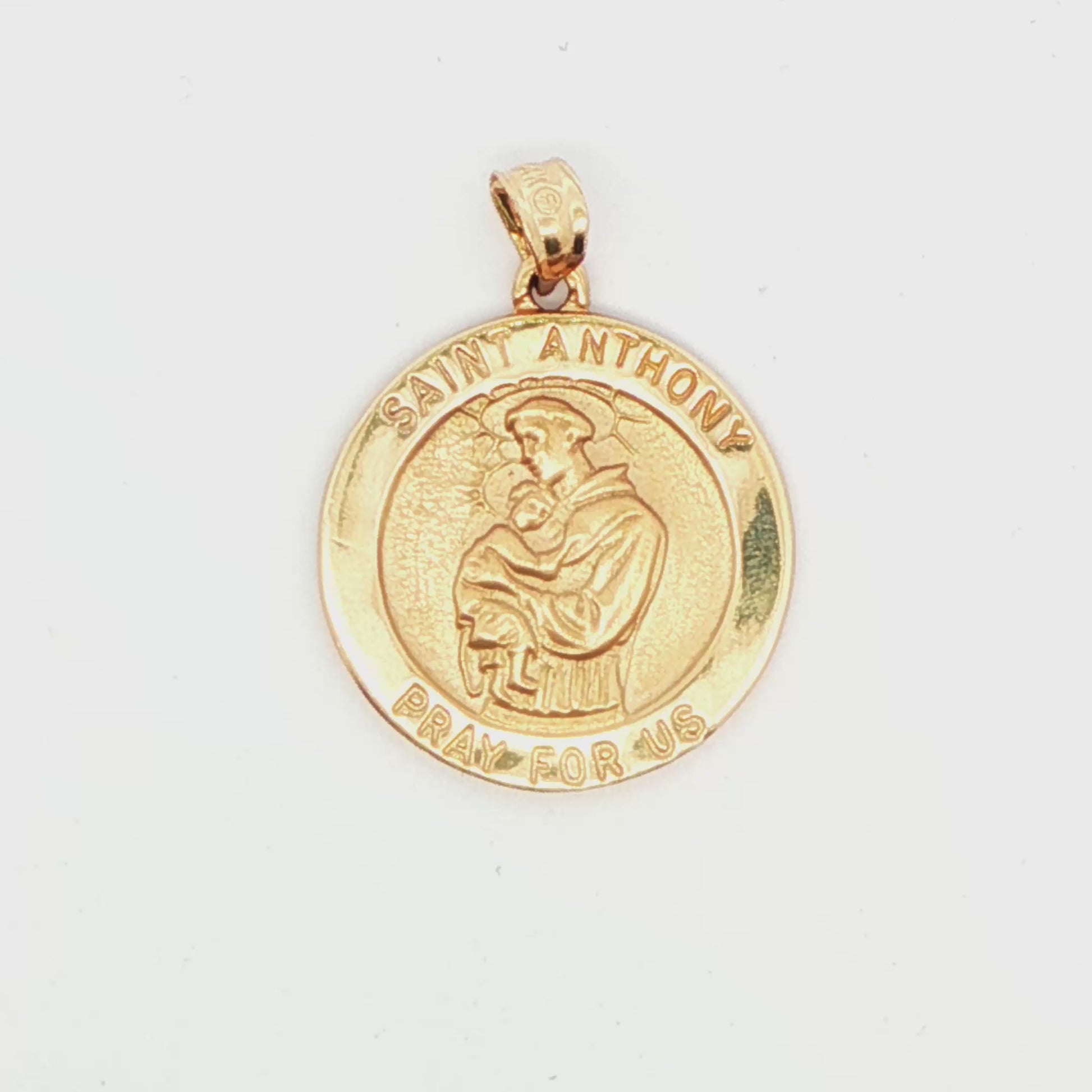 14K YG LARGE SAINT ANTHONY CHARM 24 MM; 5.6 GMS