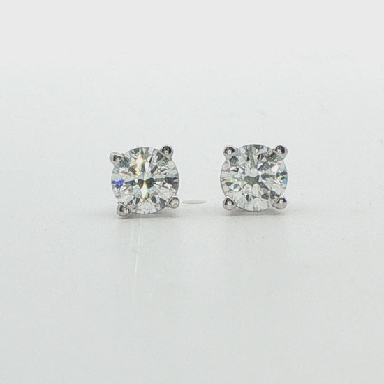 14K WG DIAMOND STUDS .50CTTW G COLOR SI1 CLARITY 2