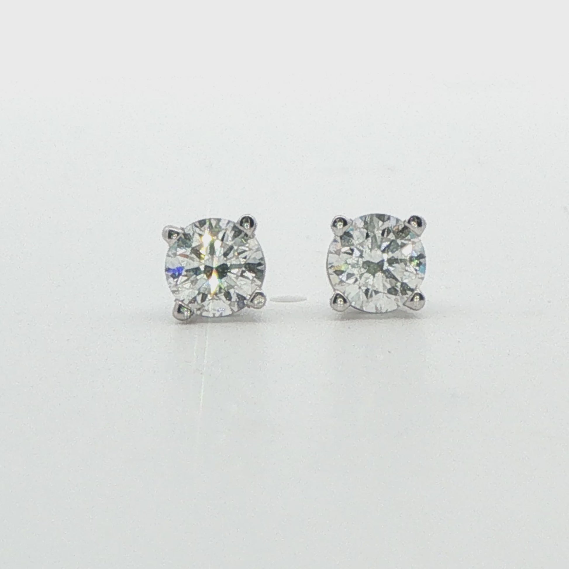 14K WG DIAMOND STUDS .50CTTW G COLOR SI1 CLARITY 2