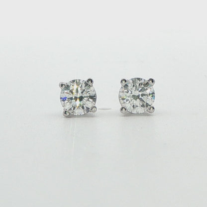 14K WG DIAMOND STUDS .50CTTW G COLOR SI1 CLARITY 2
