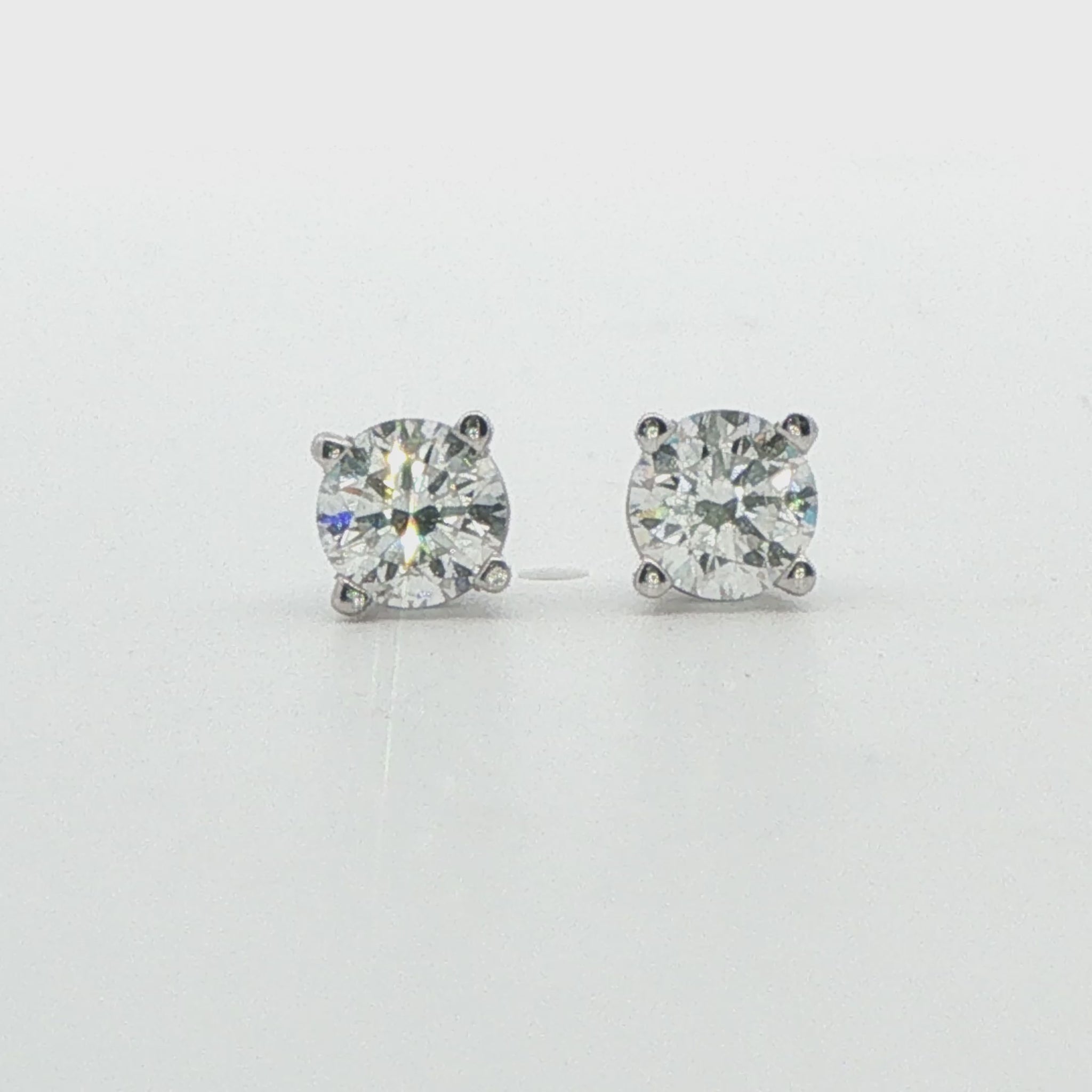 14K WG DIAMOND STUDS .50CTTW G COLOR SI1 CLARITY 2