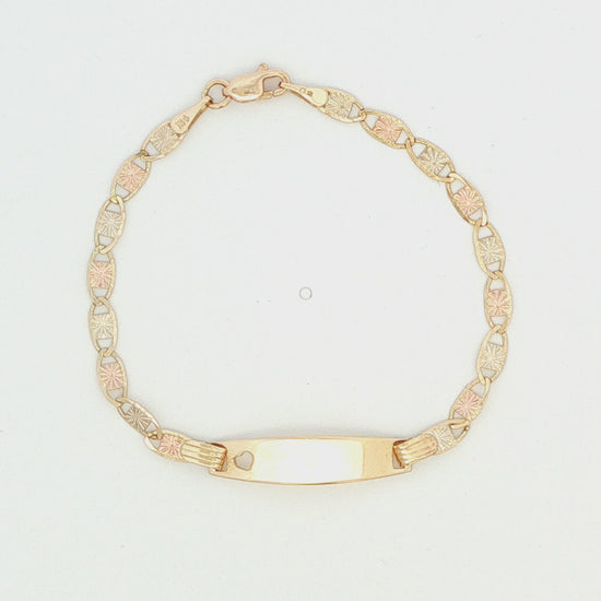 Tri-Color Gold Children's ID Bracelet