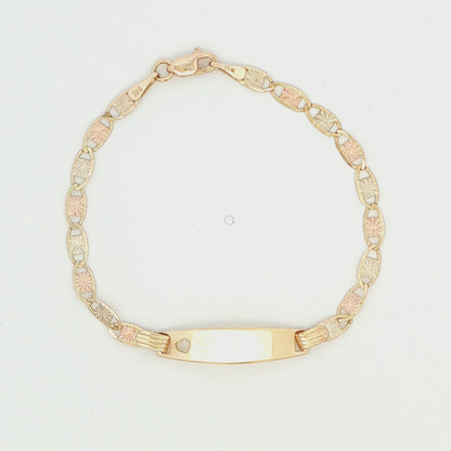 Tri-Color Gold Children's ID Bracelet
