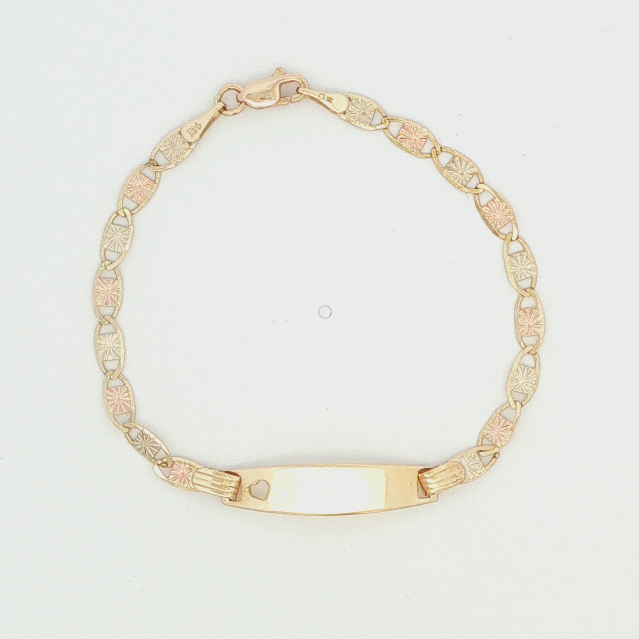 Tri-Color Gold Children's ID Bracelet