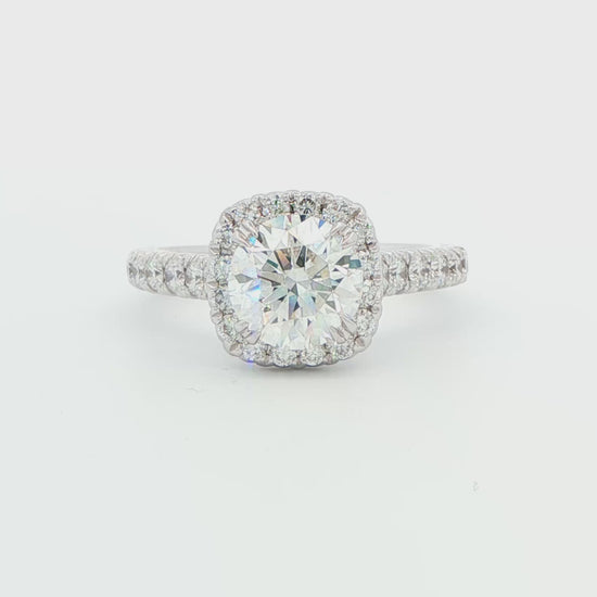 Lab-Grown Diamond Halo Engagement Ring