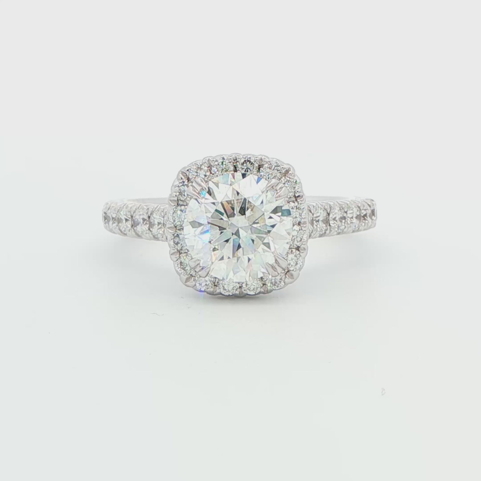 Lab-Grown Diamond Halo Engagement Ring