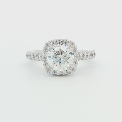 Lab-Grown Diamond Halo Engagement Ring