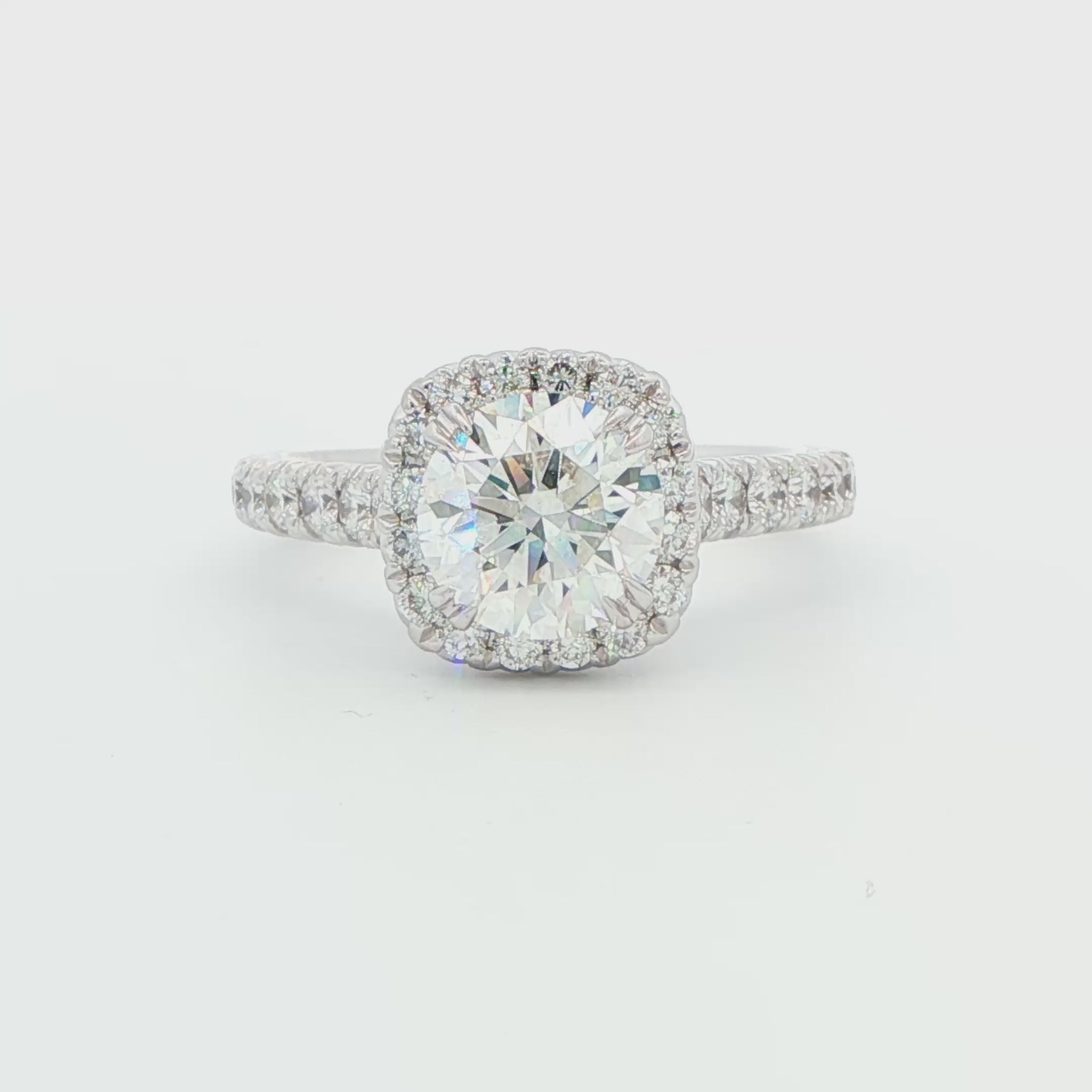 Lab-Grown Diamond Halo Engagement Ring