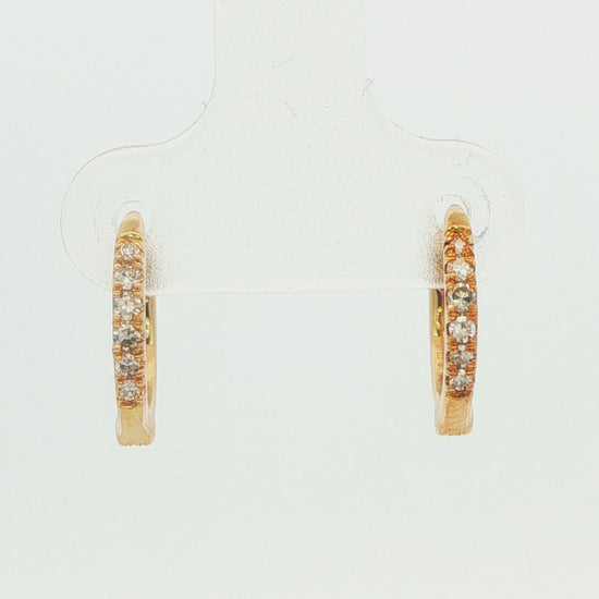 Petite Diamond Huggie Earrings