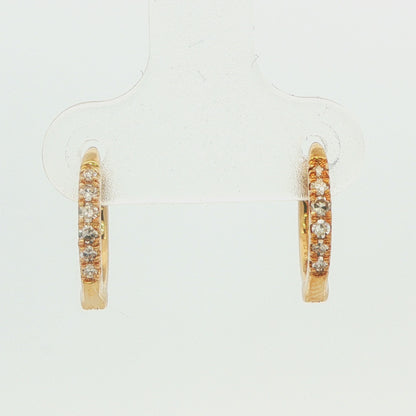 Petite Diamond Huggie Earrings