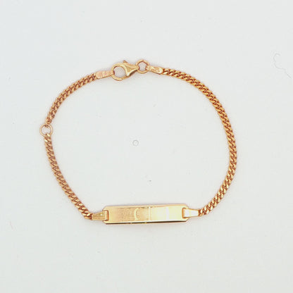 14K YG BABY NAME PLATE BRAC 3.1G