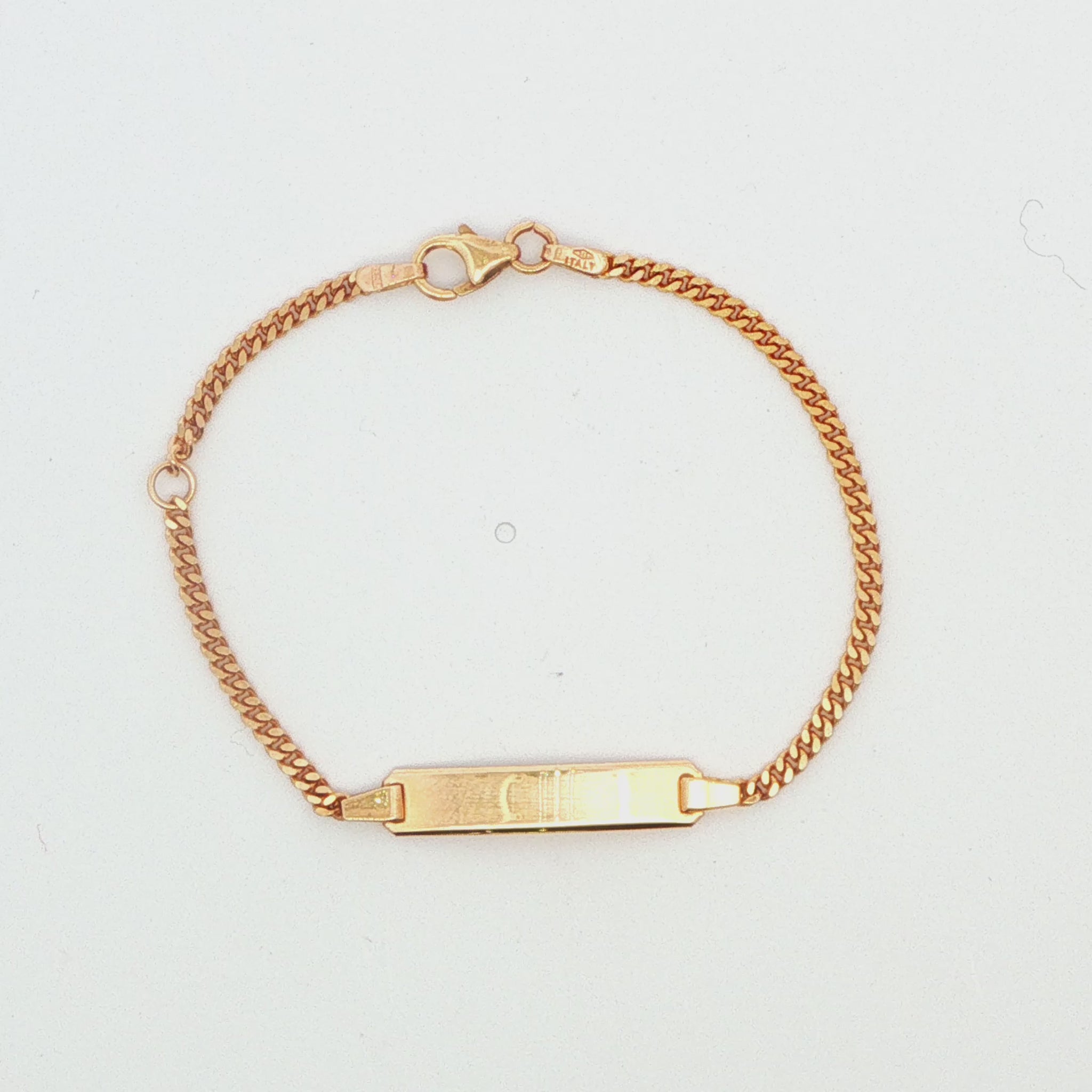 14K YG BABY NAME PLATE BRAC 3.1G