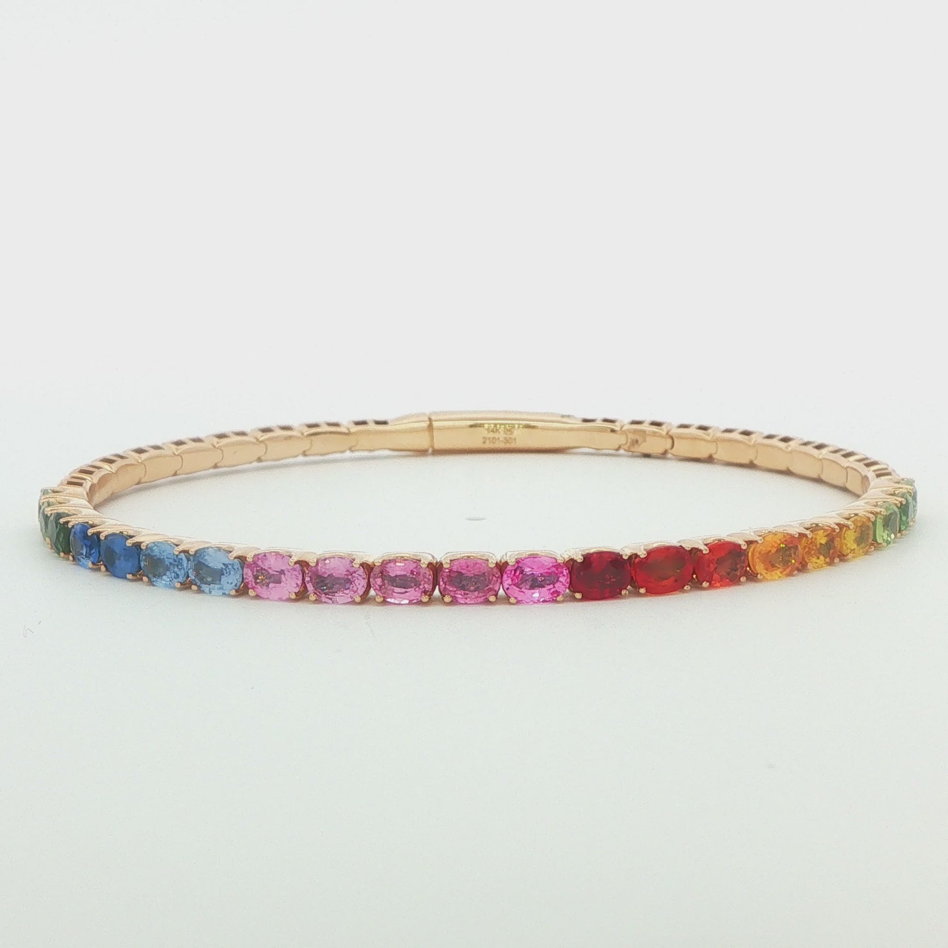 Multicolor Sapphire Flex Bangle