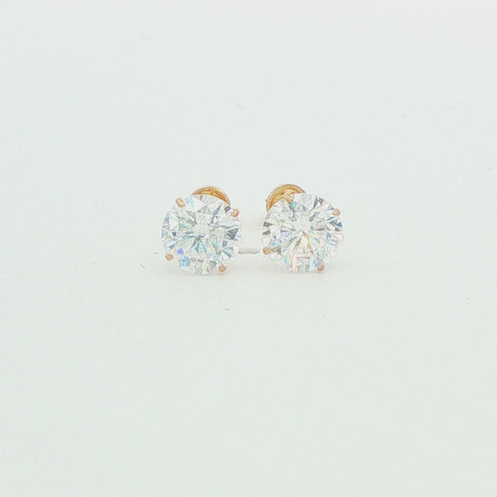 5mm Clear CZ Stud Earrings