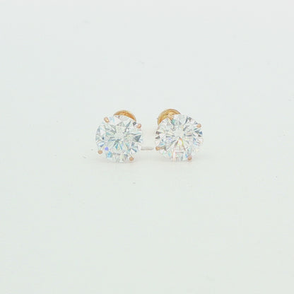 5mm Clear CZ Stud Earrings