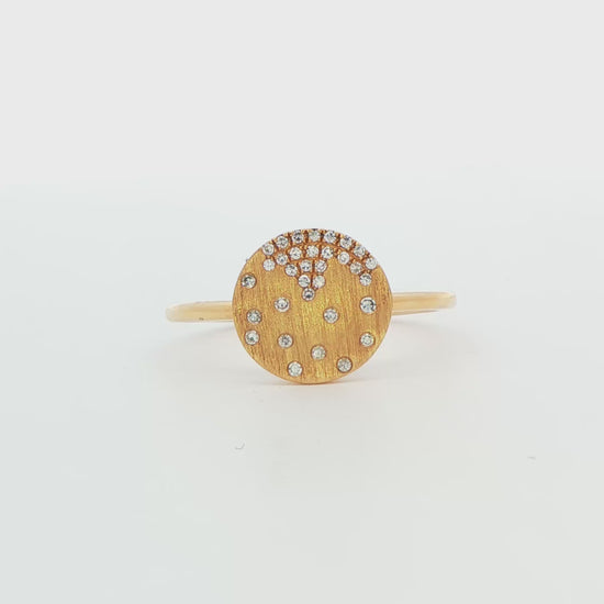 Diamond Disc Fashion Ring