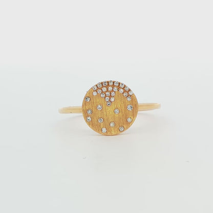 Diamond Disc Fashion Ring