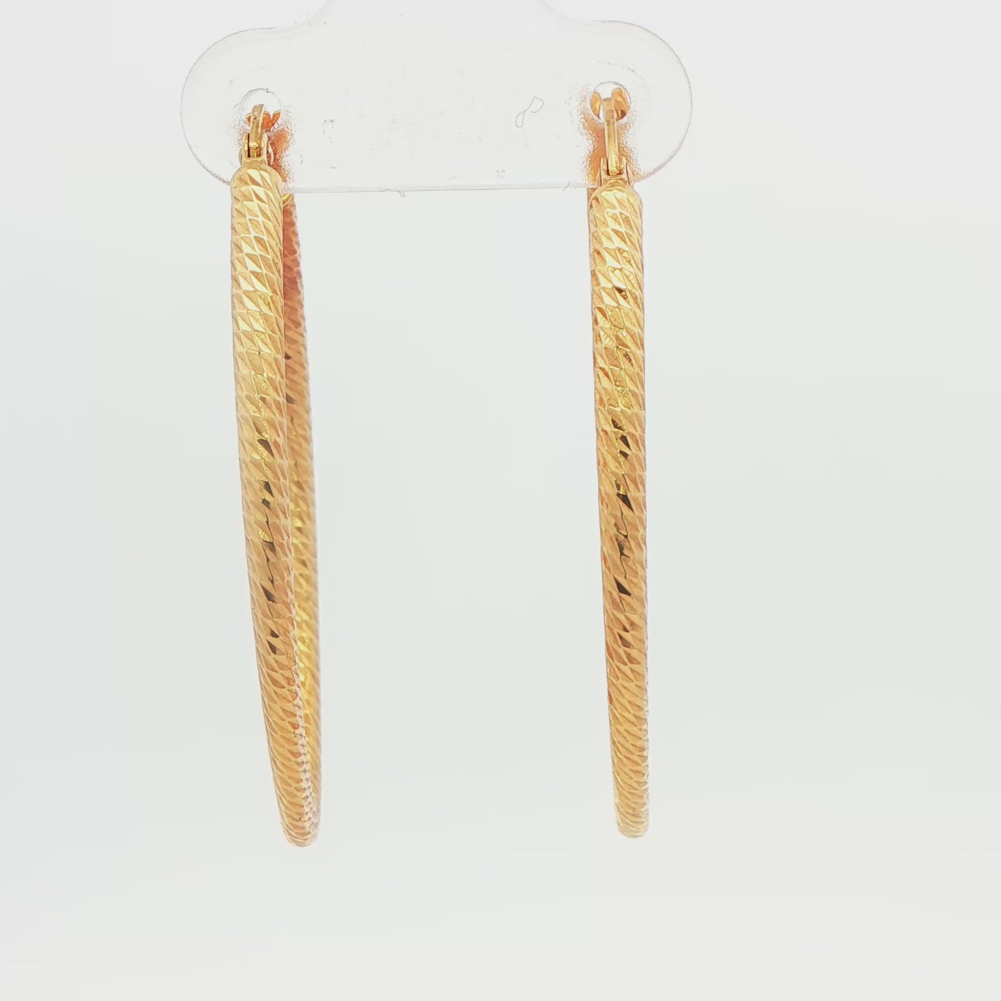 Textured Oval Hoop Earrings