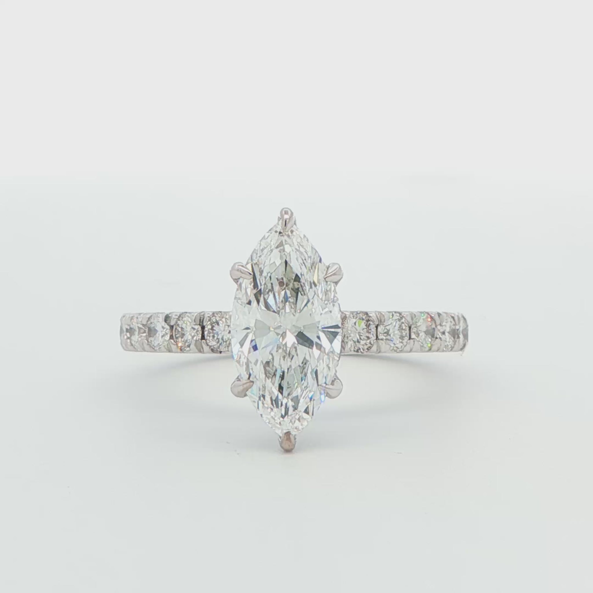 Hidden Halo Marquise Lab-Grown Diamond Engagement Ring