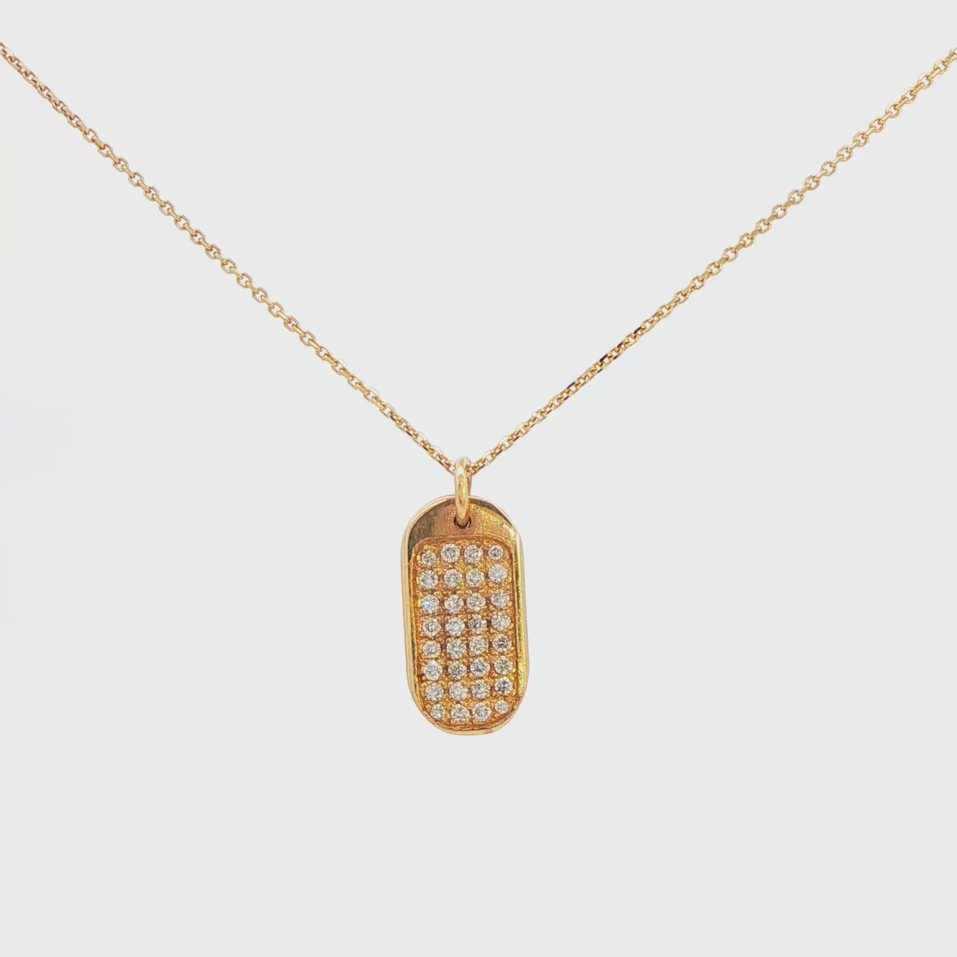 14KYG SINGLE DOG TAG NECK .20CTTW