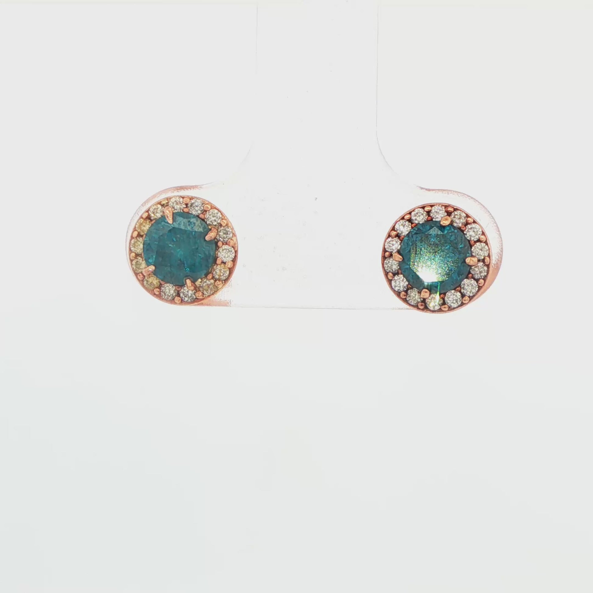 Diamond Halo Stud Earrings